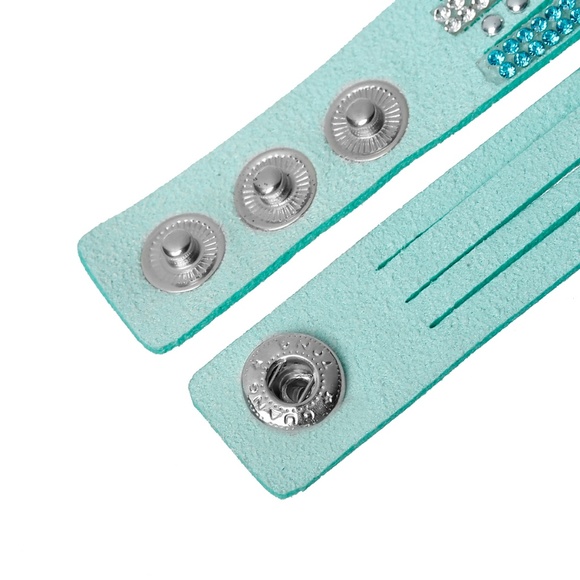 2/$26 Faux Suede Velvet Slake Wrap Bracelet - Picture 2 of 3